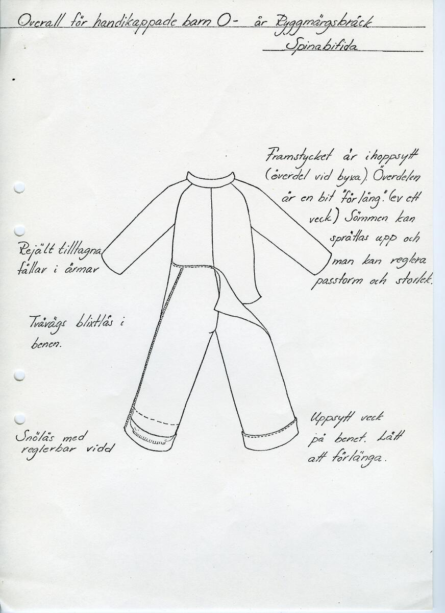Skisser till olika herr, dam, barn och babykläder. Postorderkatalog, JACIE, Sommaren 1988 dam och barnkläder.