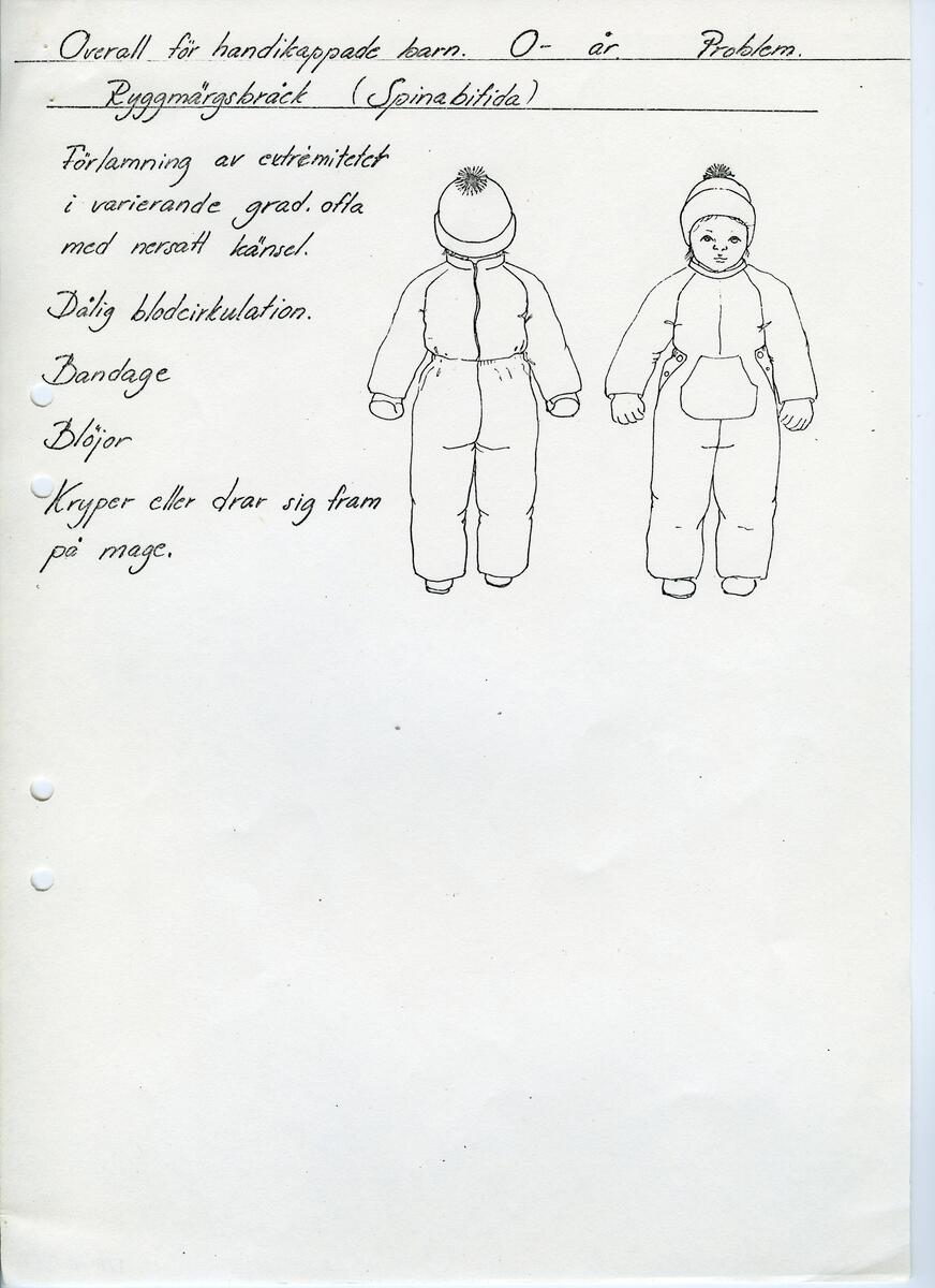 Skisser till olika herr, dam, barn och babykläder. Postorderkatalog, JACIE, Sommaren 1988 dam och barnkläder.