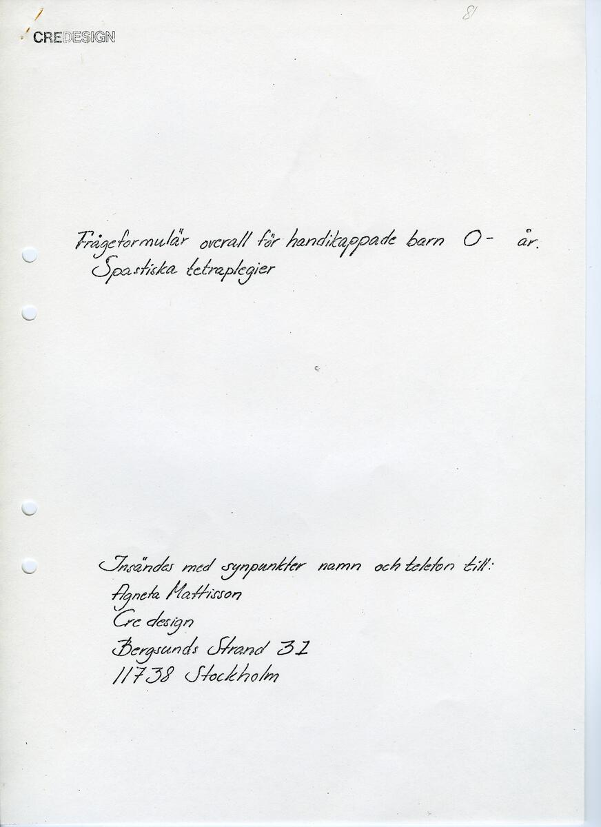 Skisser till olika herr, dam, barn och babykläder. Postorderkatalog, JACIE, Sommaren 1988 dam och barnkläder.
