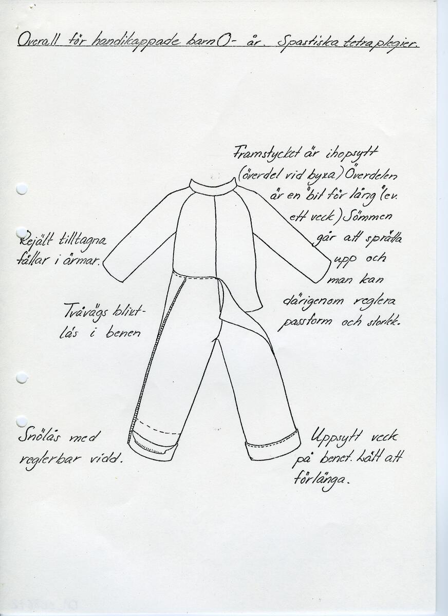 Skisser till olika herr, dam, barn och babykläder. Postorderkatalog, JACIE, Sommaren 1988 dam och barnkläder.