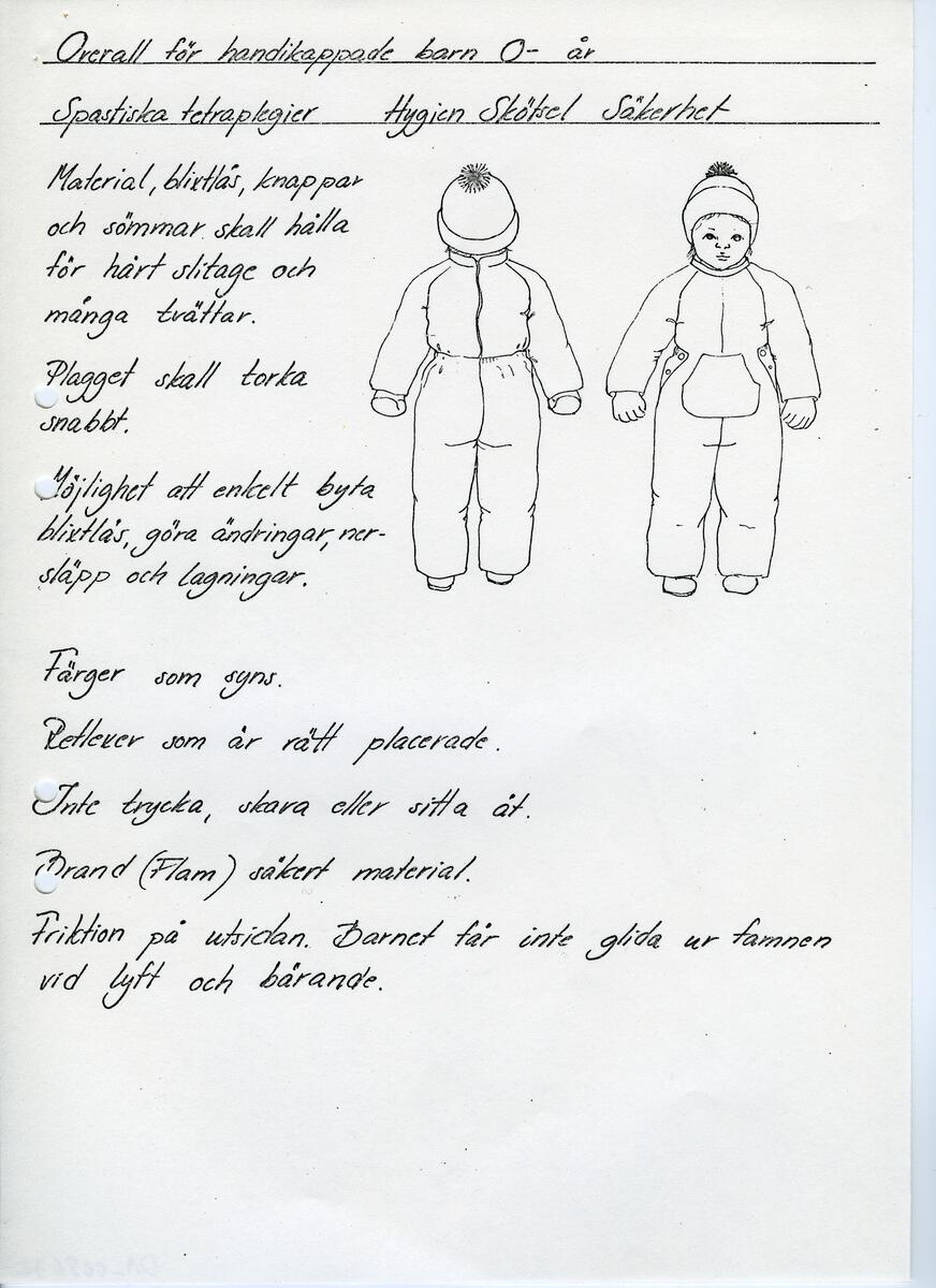 Skisser till olika herr, dam, barn och babykläder. Postorderkatalog, JACIE, Sommaren 1988 dam och barnkläder.
