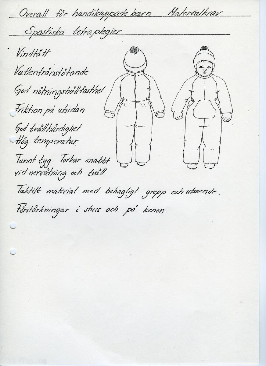 Skisser till olika herr, dam, barn och babykläder. Postorderkatalog, JACIE, Sommaren 1988 dam och barnkläder.