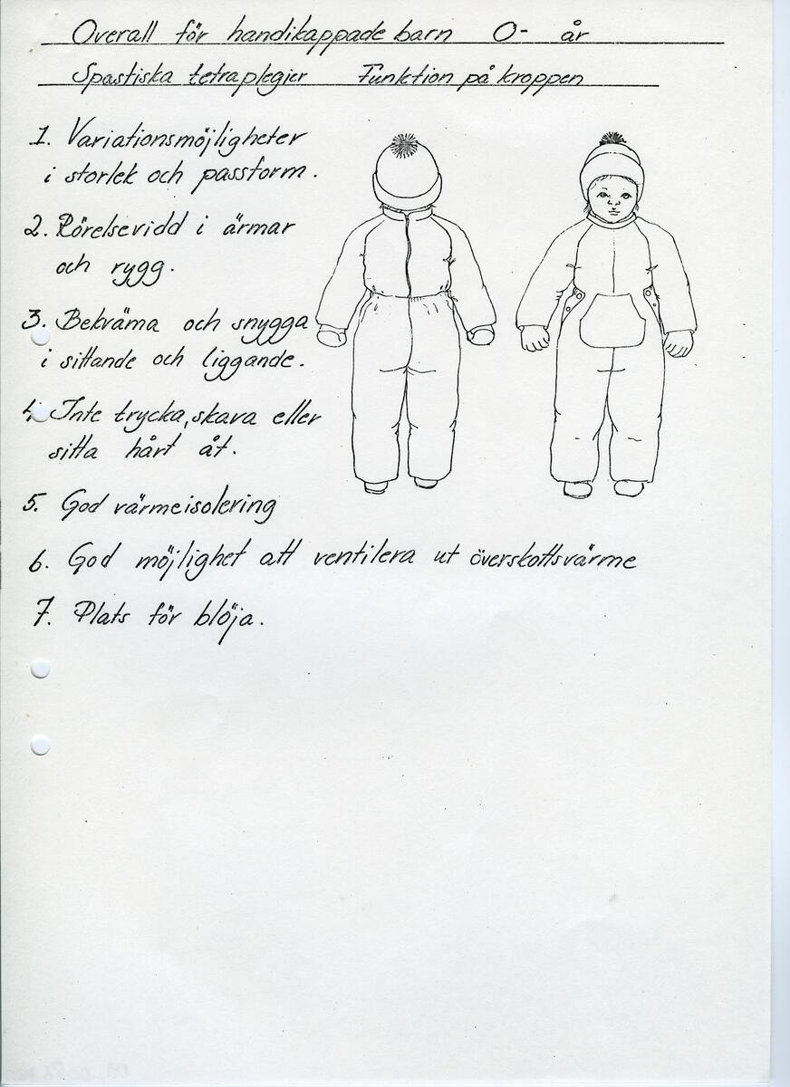 Skisser till olika herr, dam, barn och babykläder. Postorderkatalog, JACIE, Sommaren 1988 dam och barnkläder.