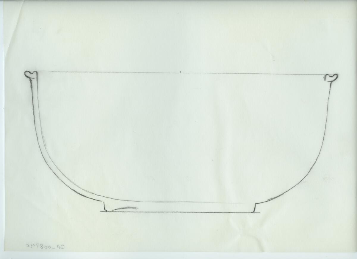 Skisser och referensmaterial till olika porslin- och glasföremål som grytor, kannor, koppar med fat, servisglas m.m. Bland annat formgivning för Rosenthal. Några skisskopior av Tapio Wirkkalas formgivning för Venini - inspirationsmaterial?