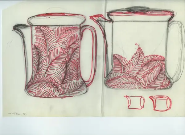 Glas och porslin [skiss]