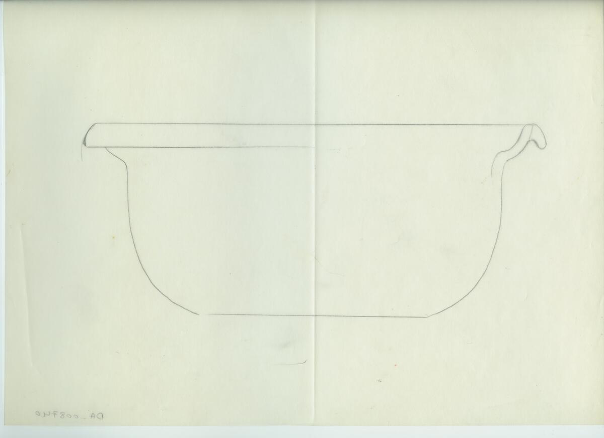 Skisser och referensmaterial till olika porslin- och glasföremål som grytor, kannor, koppar med fat, servisglas m.m. Bland annat formgivning för Rosenthal. Några skisskopior av Tapio Wirkkalas formgivning för Venini - inspirationsmaterial?