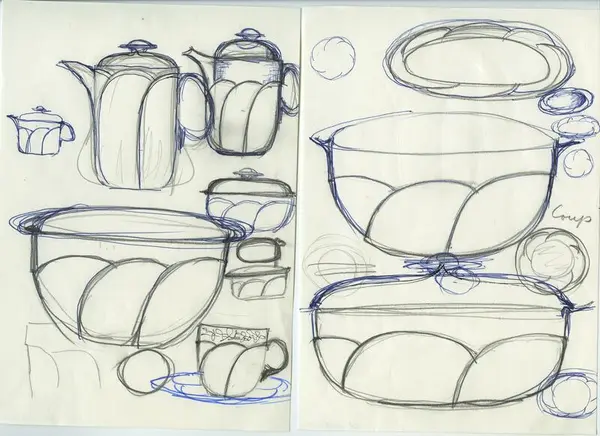 Glas och porslin [skiss]