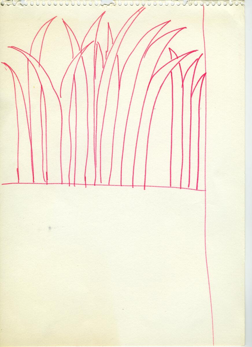 Skisser och referensmaterial till olika porslin- och glasföremål som grytor, kannor, koppar med fat, servisglas m.m. Bland annat formgivning för Rosenthal. Några skisskopior av Tapio Wirkkalas formgivning för Venini - inspirationsmaterial?