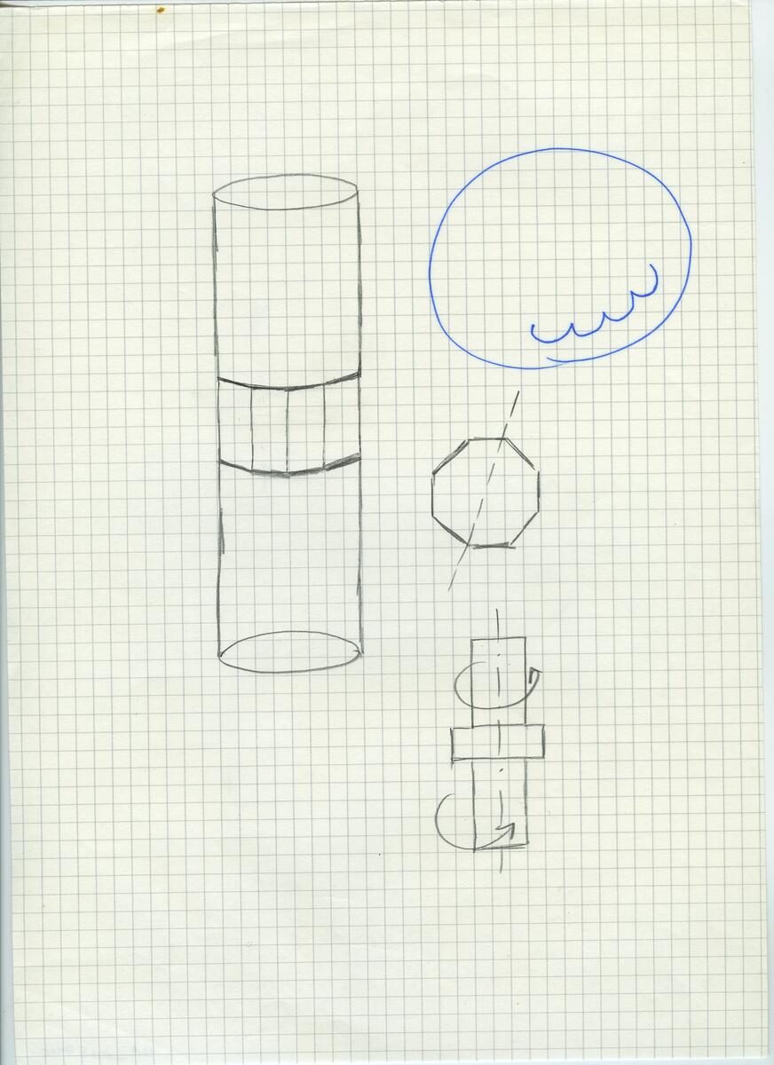 Skisser och referensmaterial till olika porslin- och glasföremål som grytor, kannor, koppar med fat, servisglas m.m. Bland annat formgivning för Rosenthal. Några skisskopior av Tapio Wirkkalas formgivning för Venini - inspirationsmaterial?