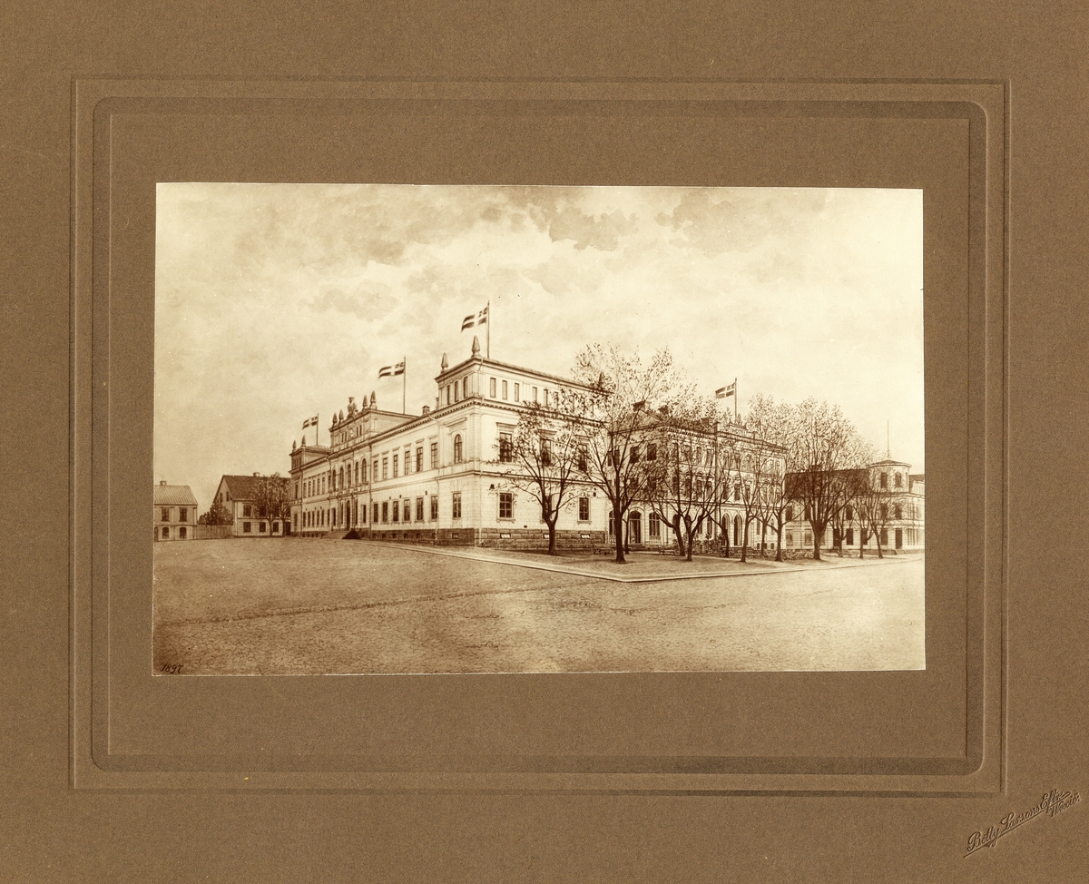 Stadshuset/stadshotellet, Växjö, ca 1900. 
Reprofoto.