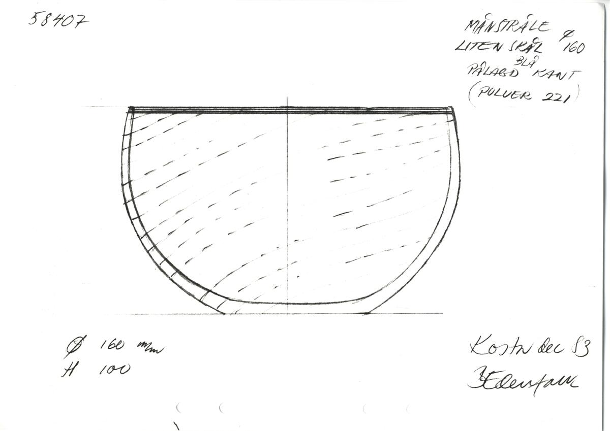 Materialet innehåller skisser till vaser, skålar, ljusstakar m.m.