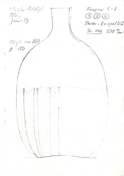 Glasföremål [skiss]