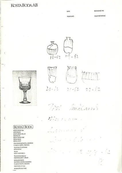 Glasföremål [skiss]