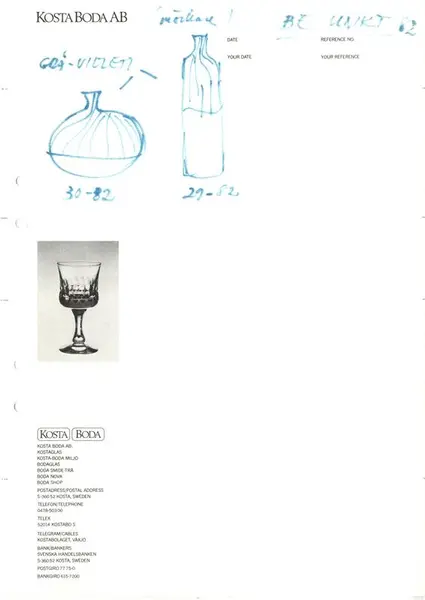 Glasföremål [skiss]