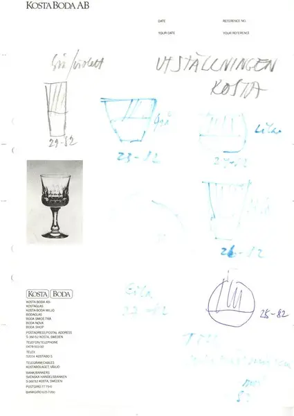 Glasföremål [skiss]