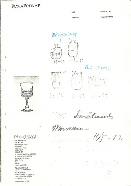 Glasföremål [skiss]