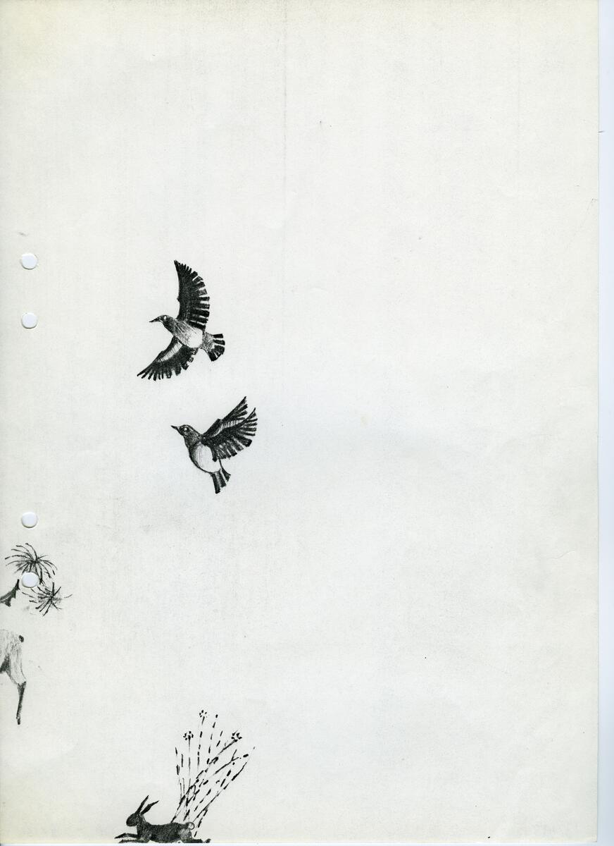 Materialet innehåller skisser till gravyrer av olika slag.