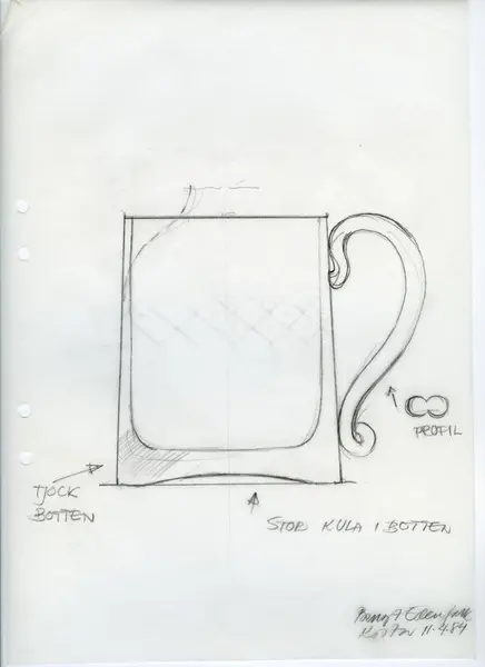 Glasföremål [skiss]