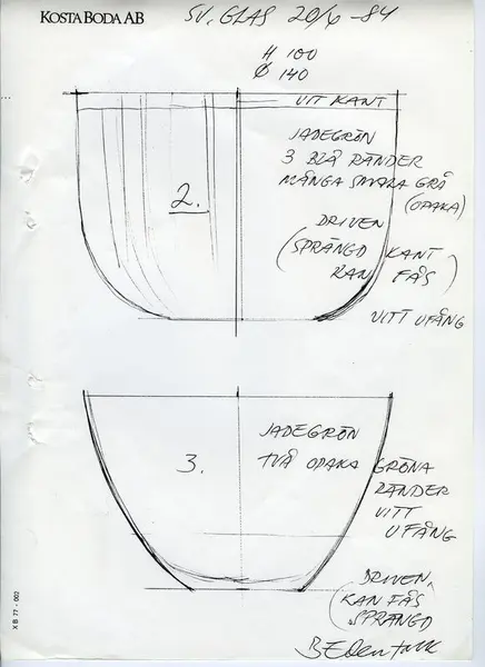 Glasföremål [skiss]