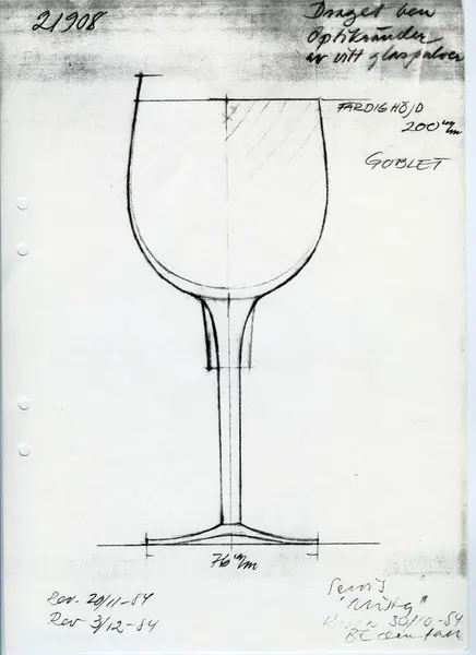 Glasföremål [skiss]