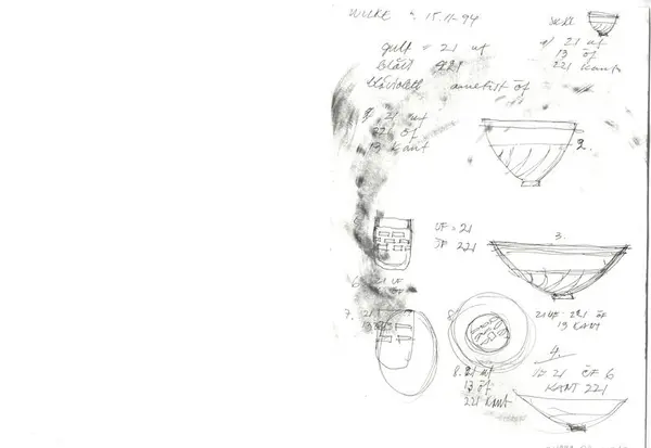 Glasföremål [skiss]