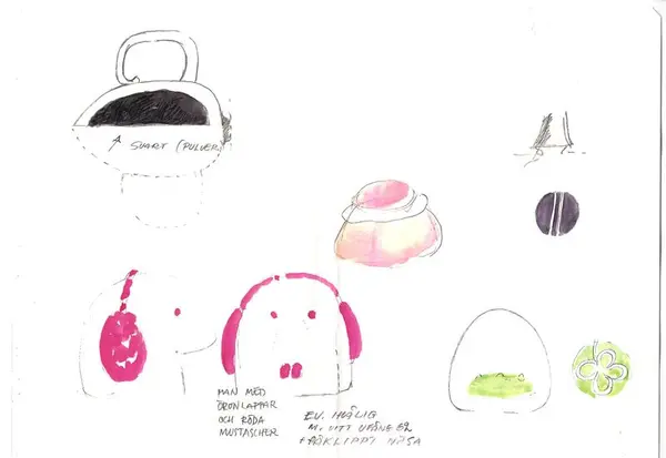 Glasföremål [skiss]