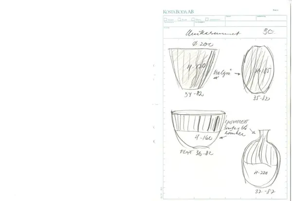 Glasföremål [skiss]