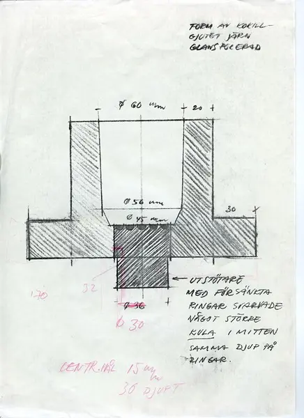 Glasföremål [skiss]