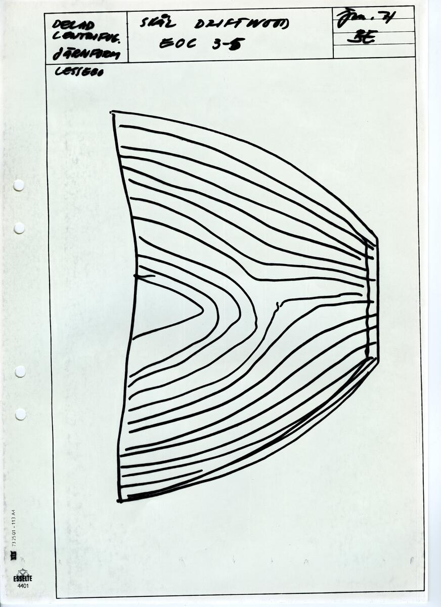 Materialet innehåller skisser till vaser, kannor, servisglas, snäckor, ishinkar, gravyrer m.m. . Det ingår även handlingar och korrespondens angående produkter och utbyte av ideér med olika uppdragsgivare och företag.