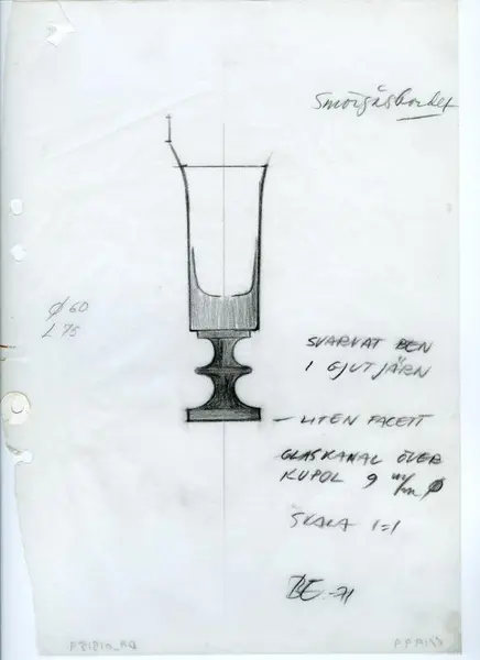 Glasföremål [skiss]