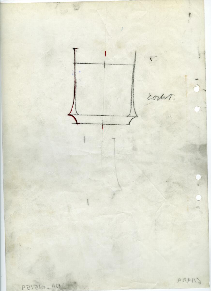 Materialet innehåller skisser till vaser, kannor, servisglas, snäckor, ishinkar, gravyrer m.m. . Det ingår även handlingar och korrespondens angående produkter och utbyte av ideér med olika uppdragsgivare och företag.