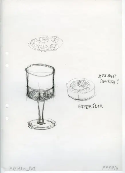 Glasföremål [skiss]