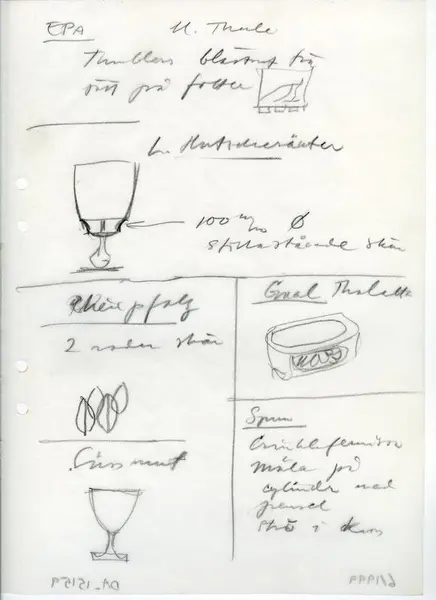 Glasföremål [skiss]