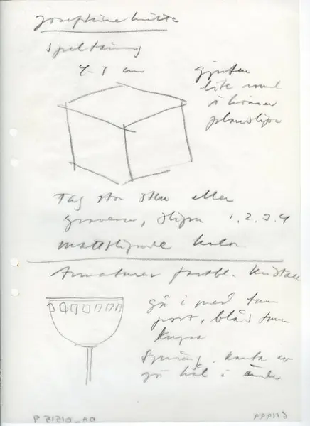 Glasföremål [skiss]