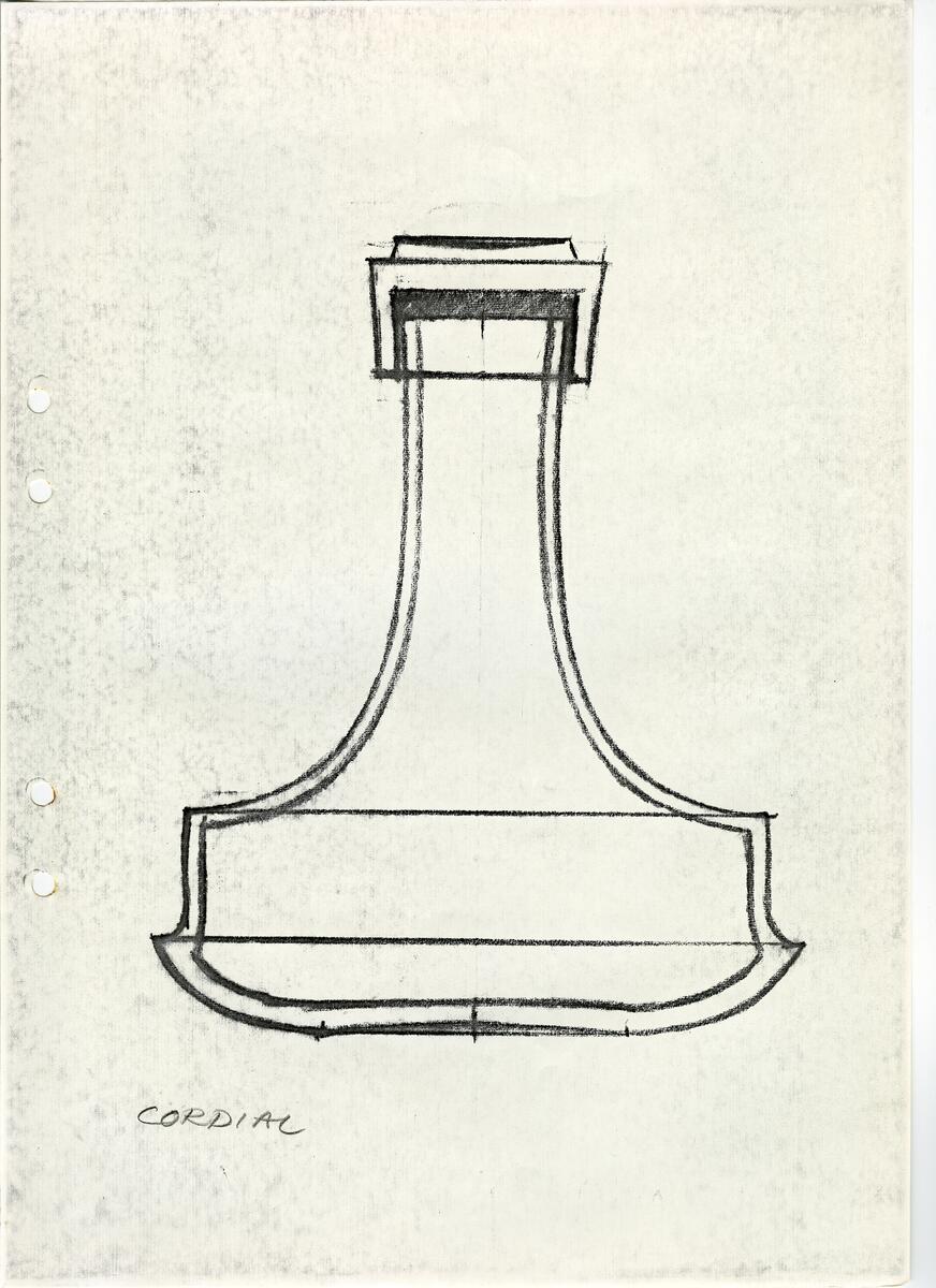 Materialet innehåller skisser till vaser, kannor, servisglas, snäckor, ishinkar, gravyrer m.m. . Det ingår även handlingar och korrespondens angående produkter och utbyte av ideér med olika uppdragsgivare och företag.