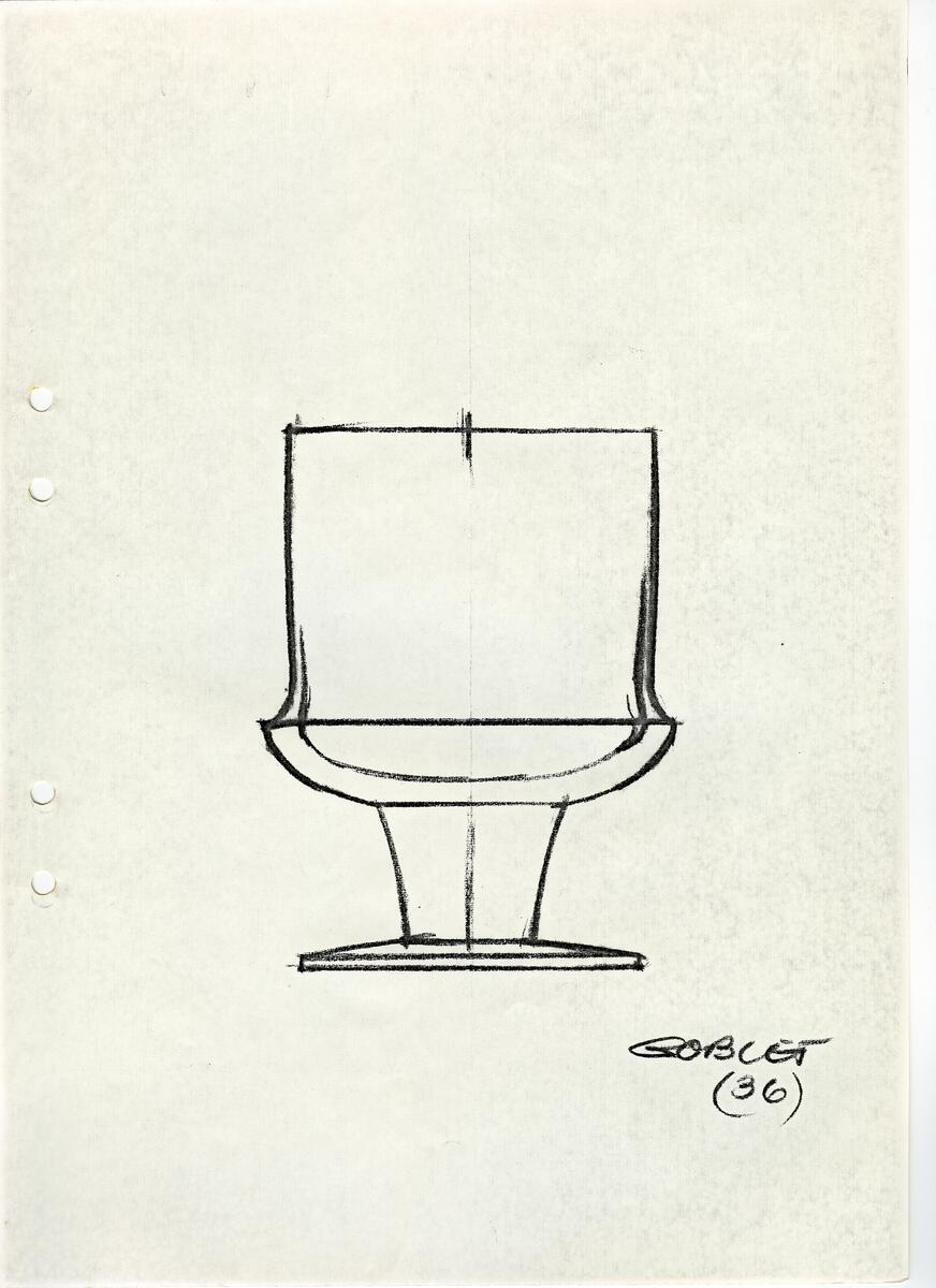 Materialet innehåller skisser till vaser, kannor, servisglas, snäckor, ishinkar, gravyrer m.m. . Det ingår även handlingar och korrespondens angående produkter och utbyte av ideér med olika uppdragsgivare och företag.