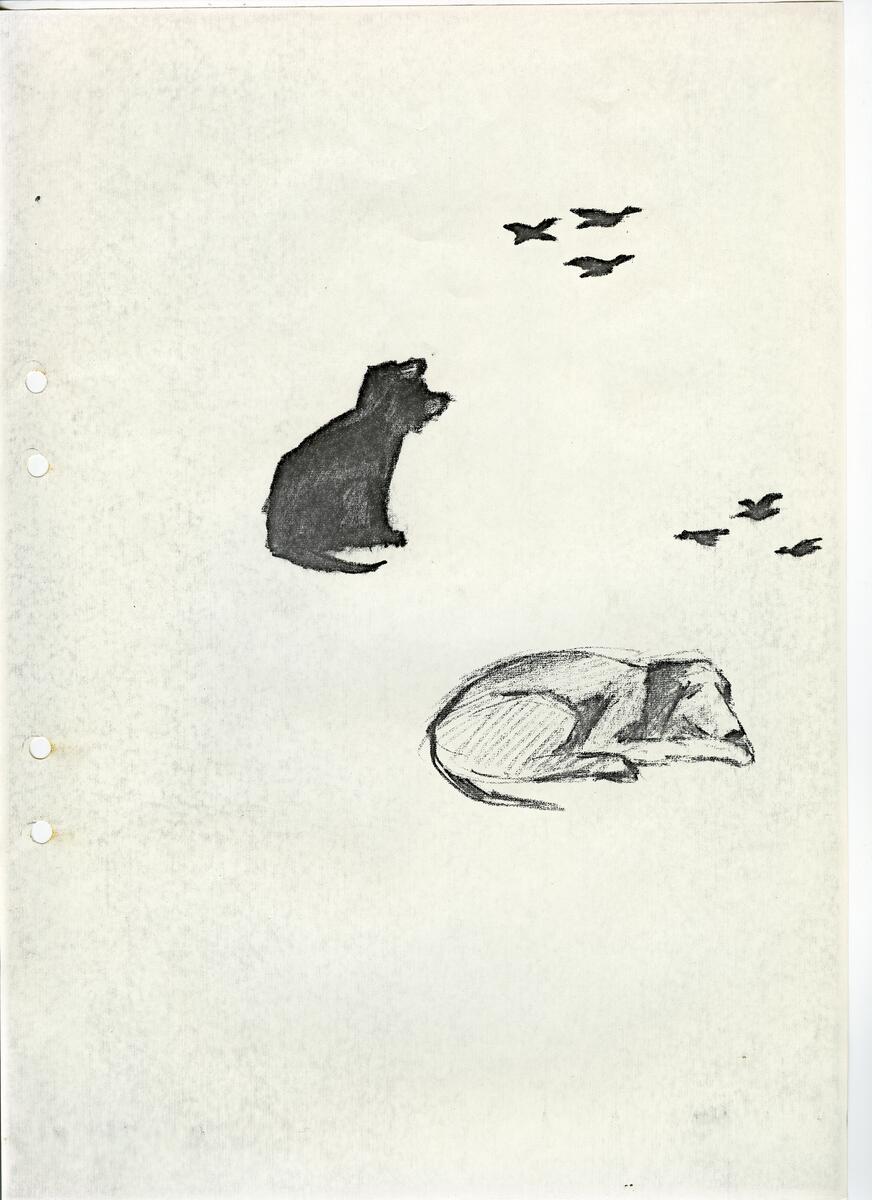 Materialet innehåller skisser till vaser, kannor, servisglas, snäckor, ishinkar, gravyrer m.m. . Det ingår även handlingar och korrespondens angående produkter och utbyte av ideér med olika uppdragsgivare och företag.