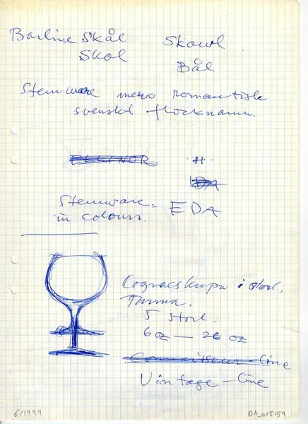 Glasföremål [skiss]