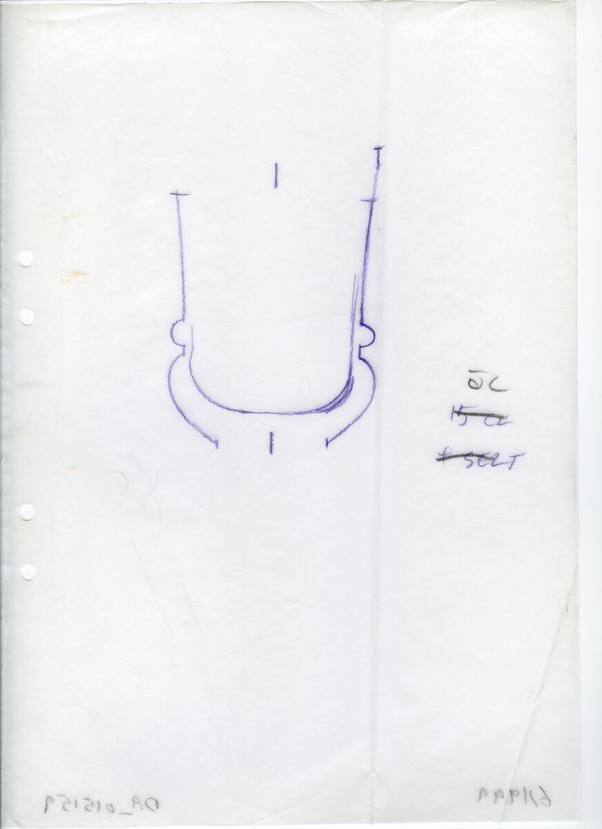 Materialet innehåller skisser till vaser, kannor, servisglas, snäckor, ishinkar, gravyrer m.m. . Det ingår även handlingar och korrespondens angående produkter och utbyte av ideér med olika uppdragsgivare och företag.