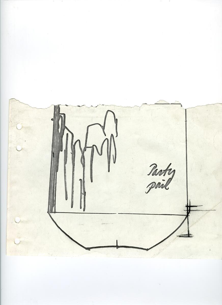 Materialet innehåller skisser till vaser, kannor, servisglas, snäckor, ishinkar, gravyrer m.m. . Det ingår även handlingar och korrespondens angående produkter och utbyte av ideér med olika uppdragsgivare och företag.