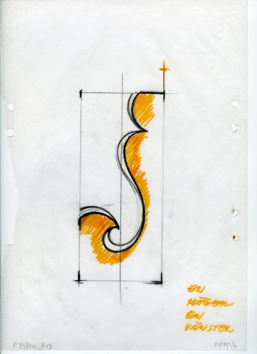 Materialet innehåller skisser till vaser, kannor, servisglas, snäckor, ishinkar, gravyrer m.m. . Det ingår även handlingar och korrespondens angående produkter och utbyte av ideér med olika uppdragsgivare och företag.