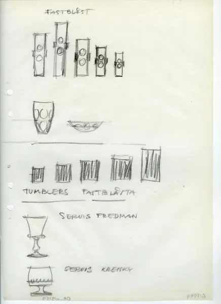 Glasföremål [skiss]