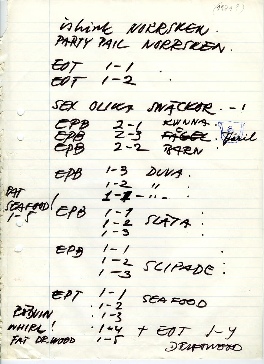Materialet innehåller skisser till vaser, kannor, servisglas, snäckor, ishinkar, gravyrer m.m. . Det ingår även handlingar och korrespondens angående produkter och utbyte av ideér med olika uppdragsgivare och företag.