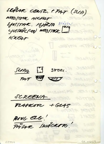 Glasföremål [skiss]