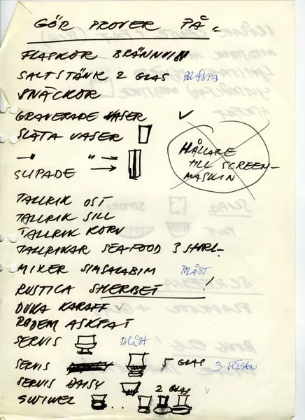 Glasföremål [skiss]