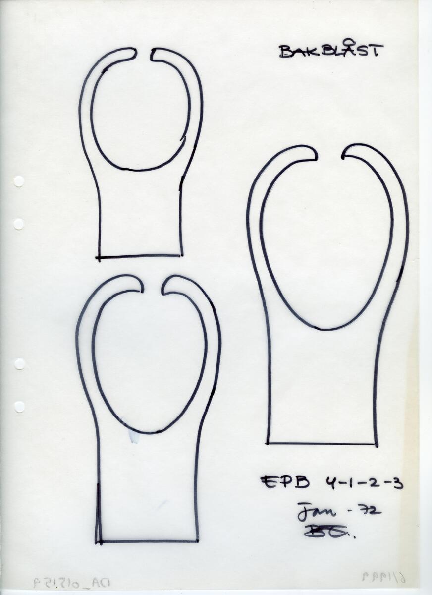 Materialet innehåller skisser till vaser, kannor, servisglas, snäckor, ishinkar, gravyrer m.m. . Det ingår även handlingar och korrespondens angående produkter och utbyte av ideér med olika uppdragsgivare och företag.