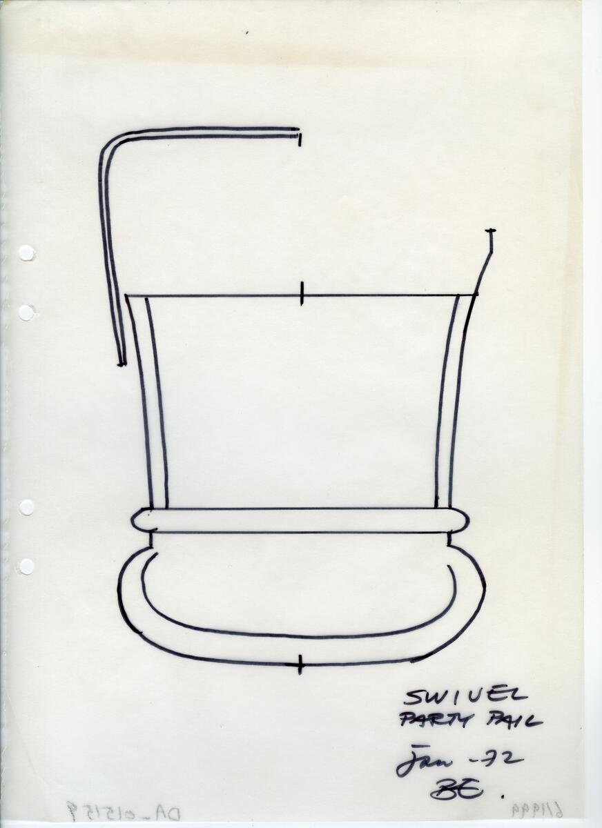 Materialet innehåller skisser till vaser, kannor, servisglas, snäckor, ishinkar, gravyrer m.m. . Det ingår även handlingar och korrespondens angående produkter och utbyte av ideér med olika uppdragsgivare och företag.