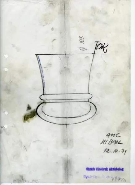 Glasföremål [skiss]