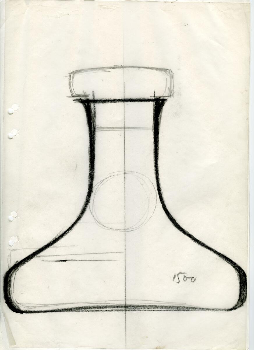 Materialet innehåller skisser till vaser, kannor, servisglas, snäckor, ishinkar, gravyrer m.m. . Det ingår även handlingar och korrespondens angående produkter och utbyte av ideér med olika uppdragsgivare och företag.