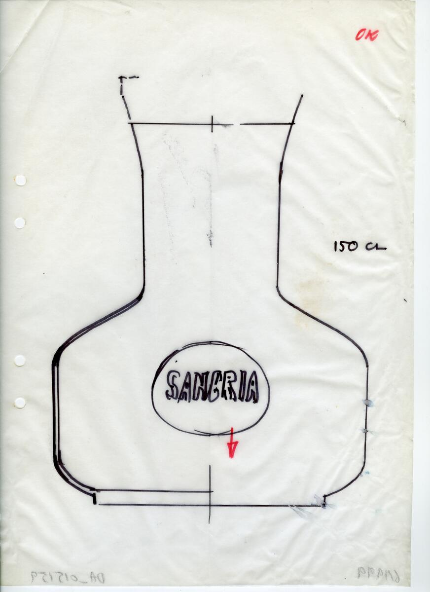 Materialet innehåller skisser till vaser, kannor, servisglas, snäckor, ishinkar, gravyrer m.m. . Det ingår även handlingar och korrespondens angående produkter och utbyte av ideér med olika uppdragsgivare och företag.